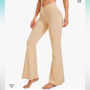 CRZ YOGA Womens Butterluxe Crossover Flare Leggings 31 Inches -